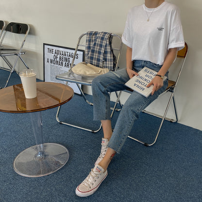 White California1984 Graphic Crewneck Tshirts Womens Short Sleeved