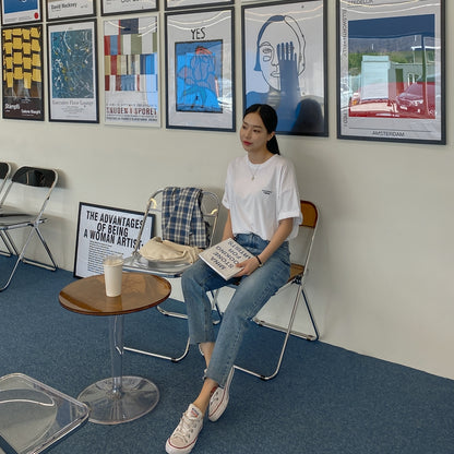 White California1984 Graphic Crewneck Tshirts Womens Short Sleeved