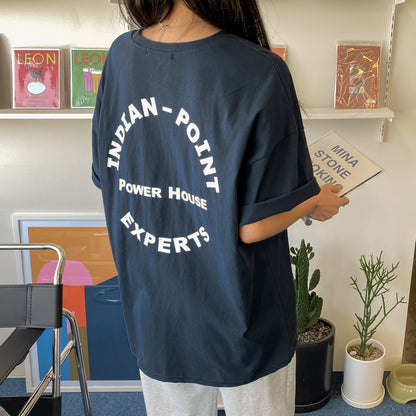 Navyblue California1984 Graphic Crewneck Tshirts Womens Short Sleeved