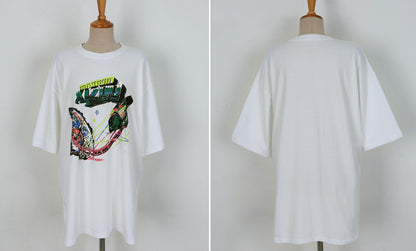 White Graphic Crewneck Tshirts Womens Tees Loose Fit Short Sleeved Top