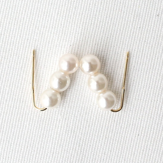 Gold Pearl Earrings Korean Womens Accessorise Fashion