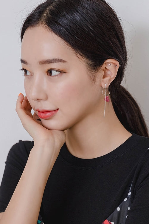 Double Heart Lovely Earrings Korean Womens Accessorise Fashion