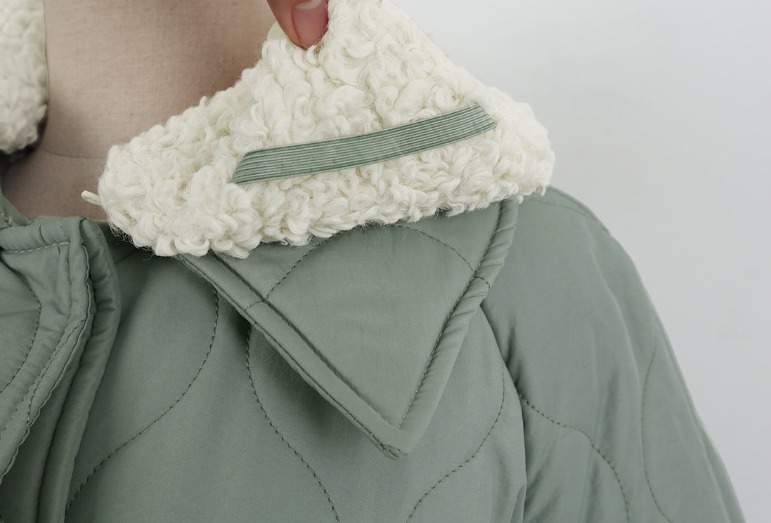 Mint Winter Puffers Long Coats Womens Waistbelt Outerwear quilted