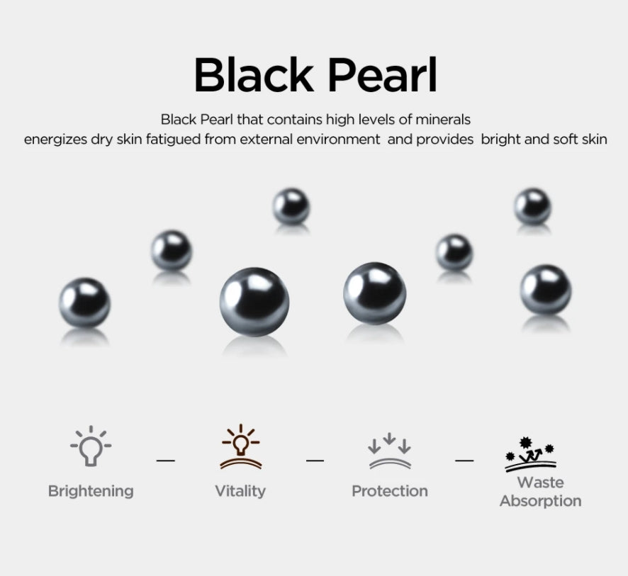 SNP Black Pearl Renew Black Ampoule Mask 25ml 10p Skincare Nutrition Bright Moisture