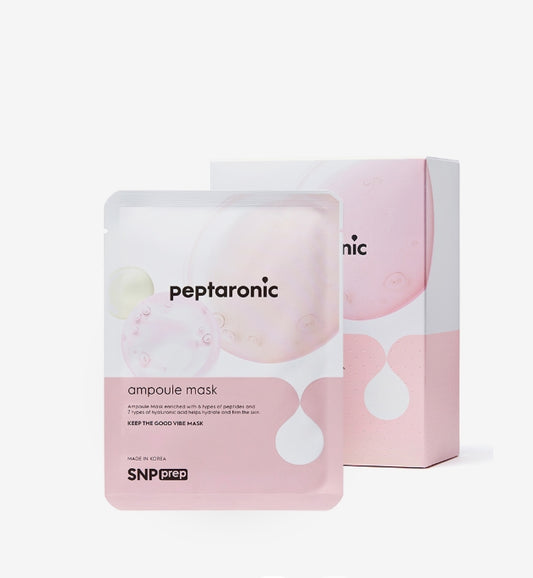 SNP PEPTARONIC AMPOULE MASK 10EA Korean Skincare Cosmetics Womens