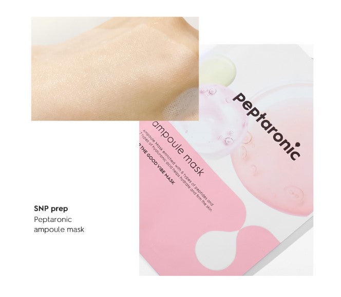 SNP PREP Peptaronic Ampoule Mask 10 Sheet Pack Korean Beauty