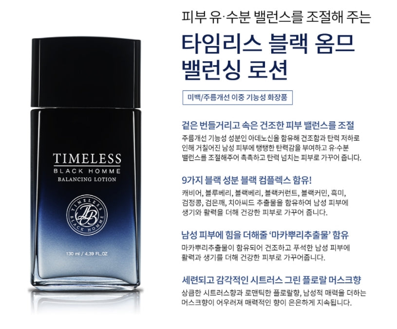 SNP Timeless Black Homme Skin Care 2 Set For Men Dry Skin Elasticity