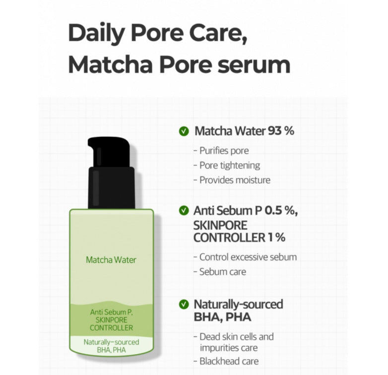 SOME BY MI Super Matcha Pore Tightening Serum 50ml BHA Dead Skin Care