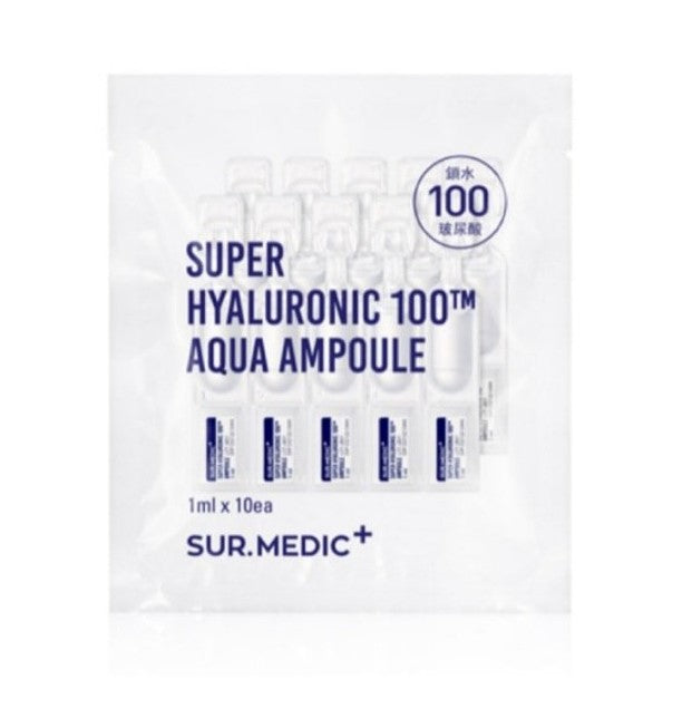 SUR.MEDIC+ SUPER HYALURONIC 100tm AQUA AMPOULE 0.28oz 10ml Skin care