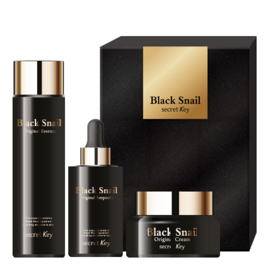 Secret Key Black Snail Original 3 Set Korean Skincare Cosmetics Womens