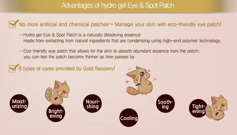 [Secret Key] Gold Racoony Hydro Gel Eye&Spot Patch (Eye 60p+Spot 30p)