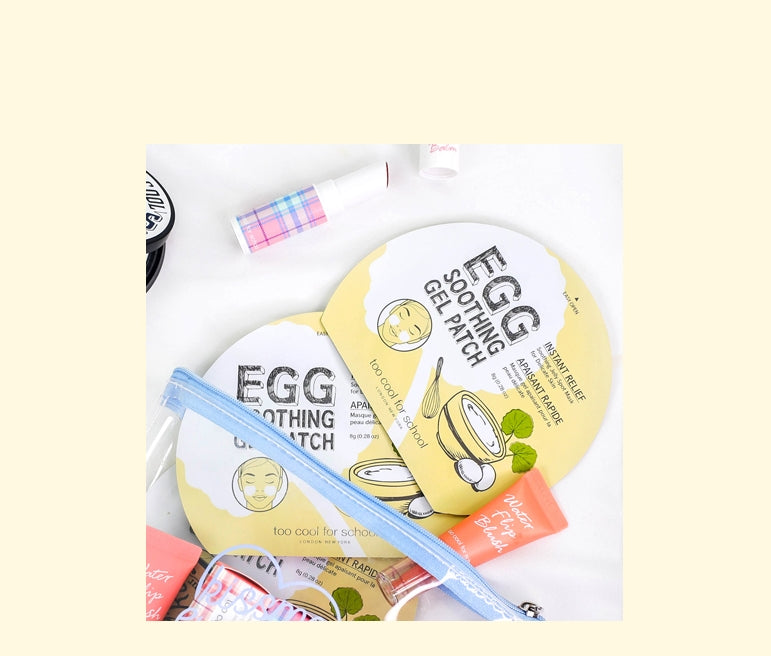 too cool for school EGG SOOTHING GEL PATCH SET Korean Skincare Womens