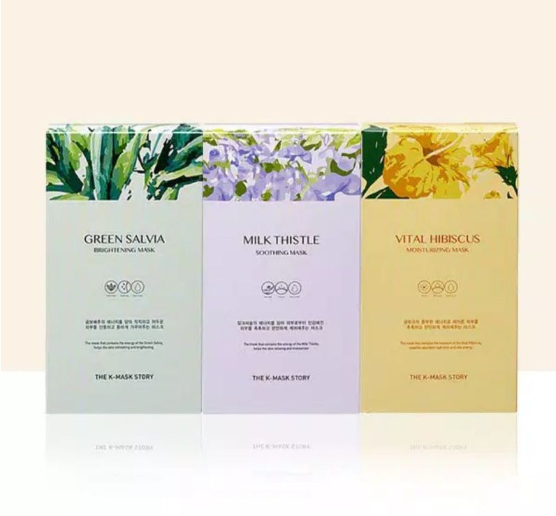 The K-Mask Story Mask Pack Moisturizing Brightening Soothing Skin Care