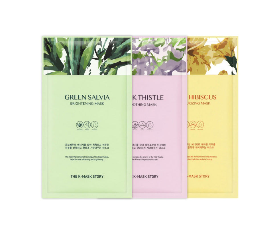 The K-Mask Story Mask Pack Moisturizing Brightening Soothing Skin Care