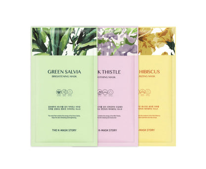 The K-Mask Story Mask Pack Moisturizing Brightening Soothing Skin Care