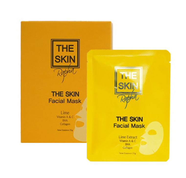 The Skin Rapha Facial Masks 10 Sheets Face Care Lime Extract Multi Vitamins Adenosine
