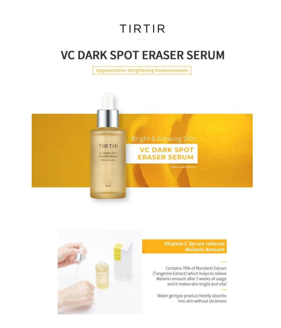 TIRTIR VC Dark Spot Eraser Serum 50ml anti-wrinkle Spot care Tangerine