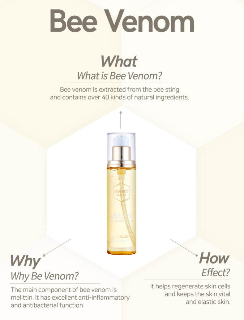 True Island Honey Bee Venom Perfect Essential Toner 100ml Dry Sensitive Skincare Soothing Trouble Melatine PHA
