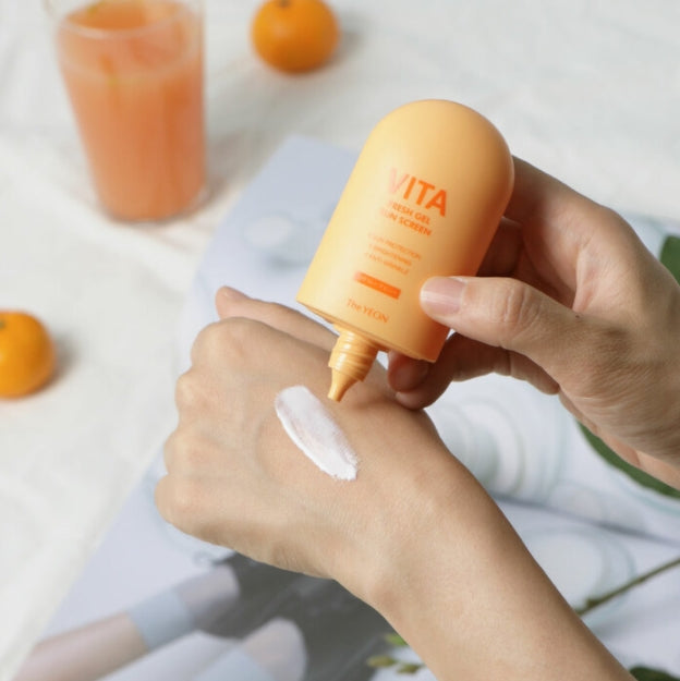 TheYEON Vita Fresh Gel Sunscreen Daily Skin Care Brightening Sun Block