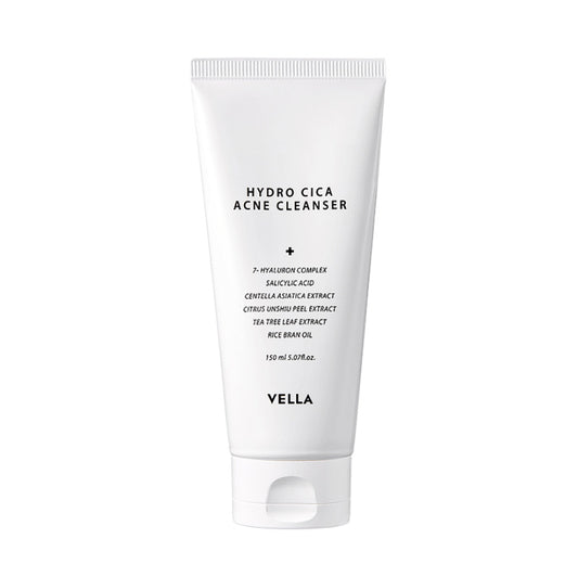 Vella Hydro Cica Acne Cleanser 150ml Sensitive Skin Moisture Vegan Cosmetics Beauty