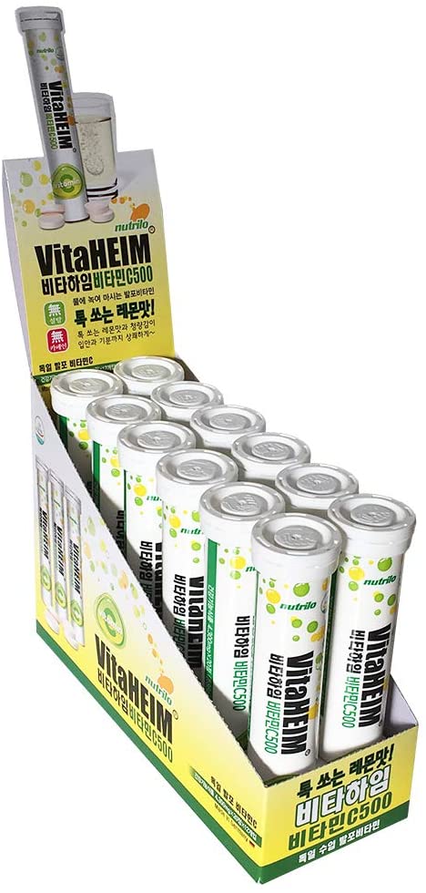 VITAHEIM Effervescent Vitamin C500 20tablets X 12bottles in a box