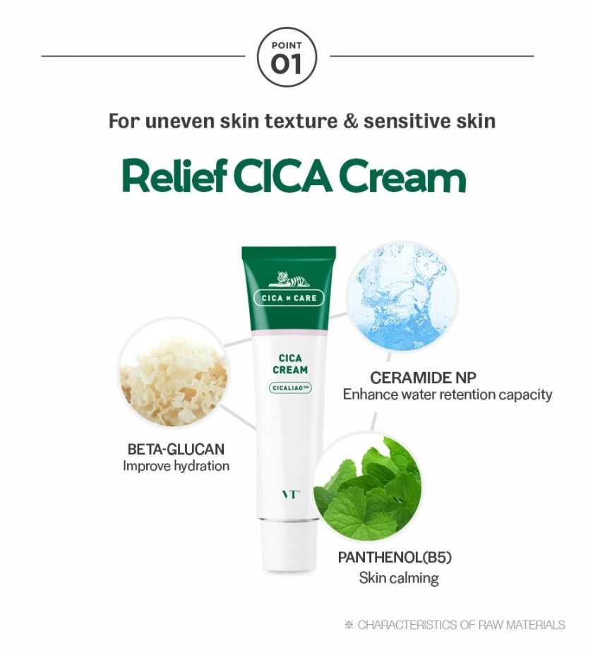 VT Cica Cream Sensitive Acne Skincare Cooling Moisturizing