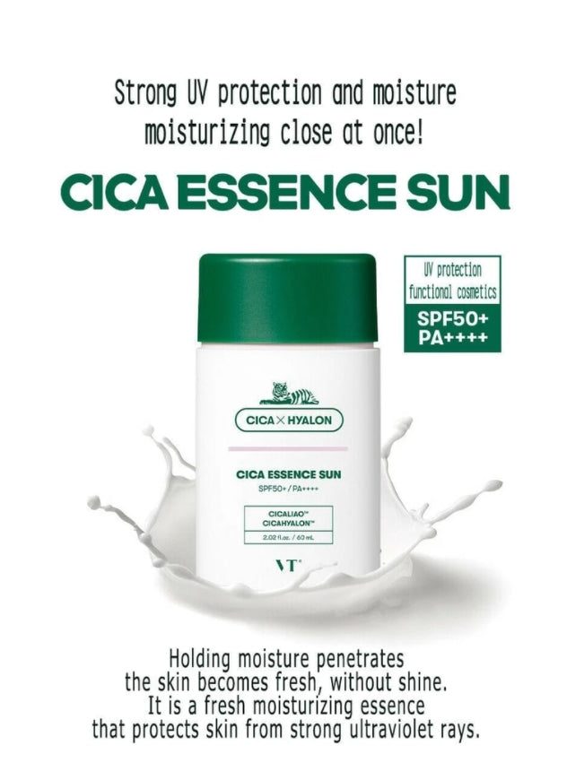 VT CICA x Hyalon Essence Sun SPF50+ PA++++60ml Moisturizing Sun Care