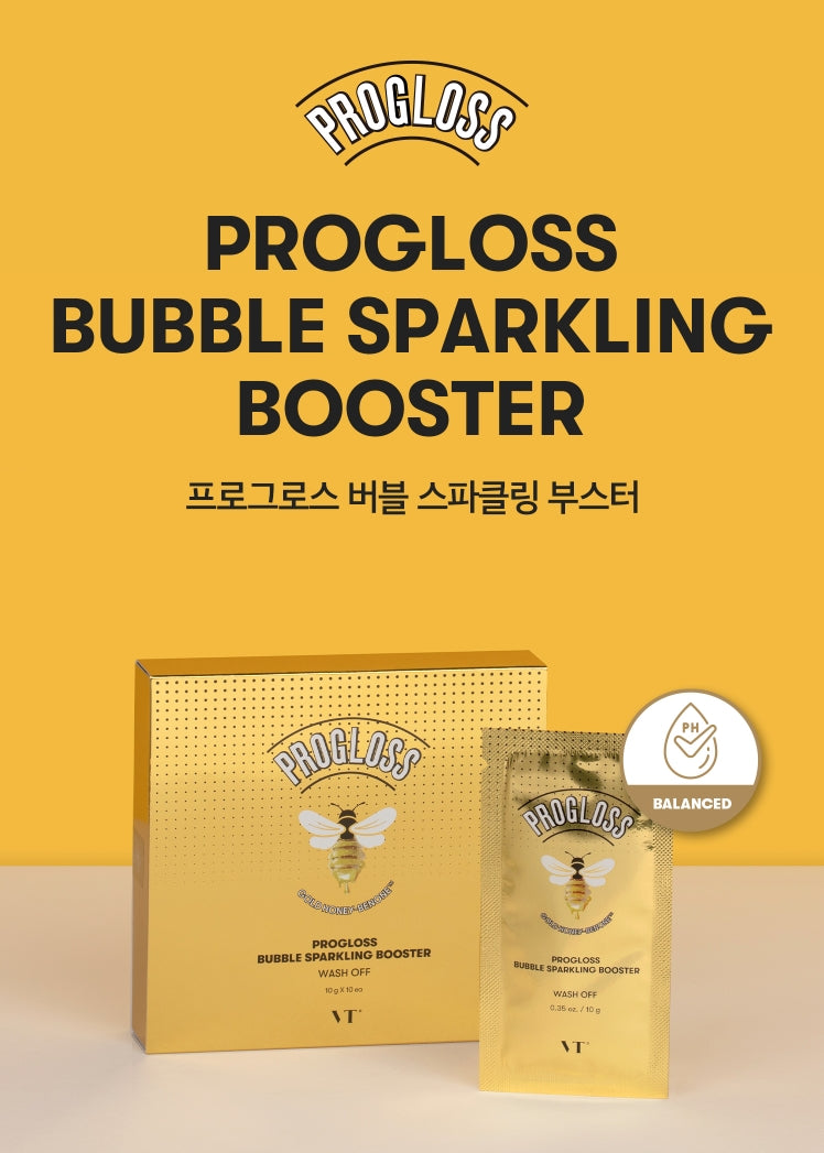 VT Progloss Bubble Sparkling Booster Wash Off Skincare Pack Pore Moisture