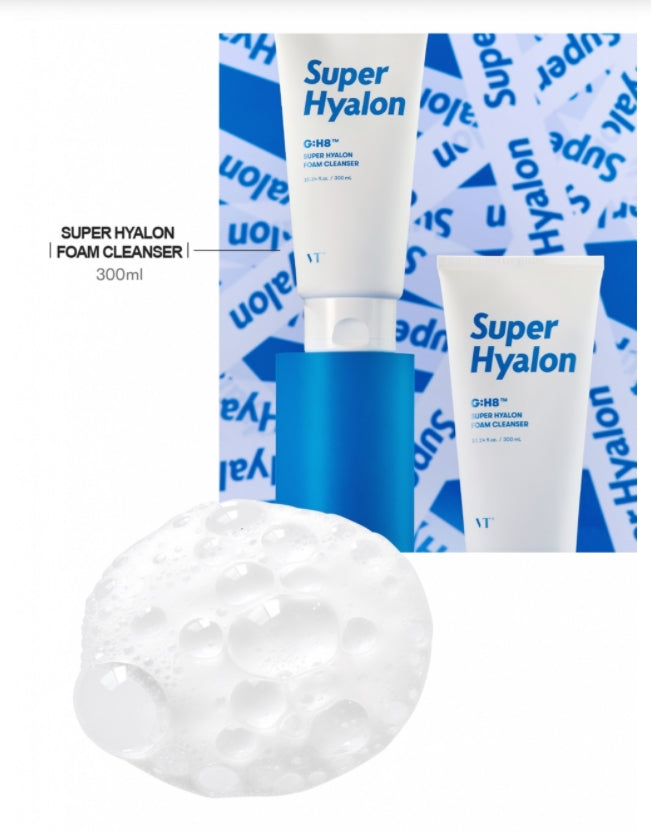 VT Super Hyalon Foam Cleanser 300ml Skin Moisture Deep Clean Cleanser