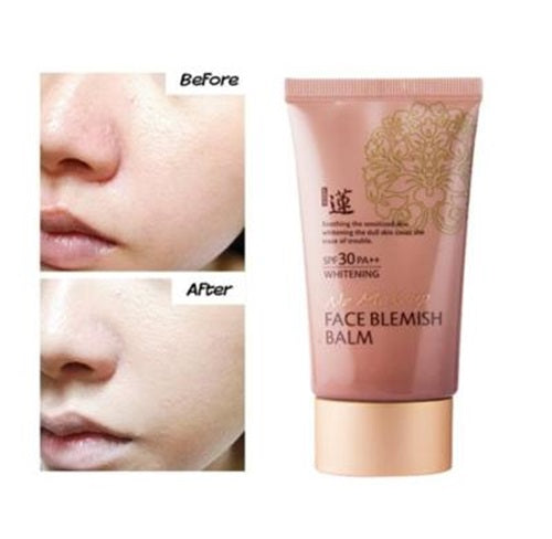 3 Pieces Welcos No Makeup Face Blemish Balm 50ml SPF30 PA++ Whitening BB Creams Cosmetics Korean Facial Beauty Sunscreens Wrinkle Treatments Sensitive Skin Covers