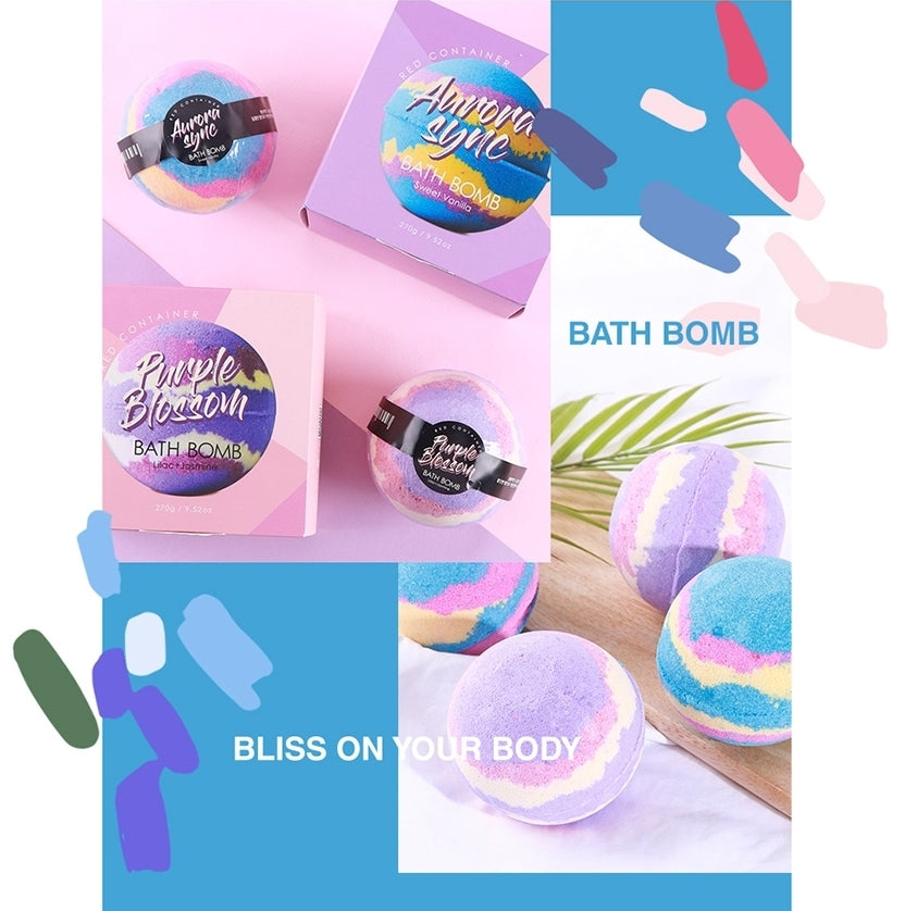 Aurora Sync Bath Bomb Sweet Vanilla 270g Travel Gifts Bubble