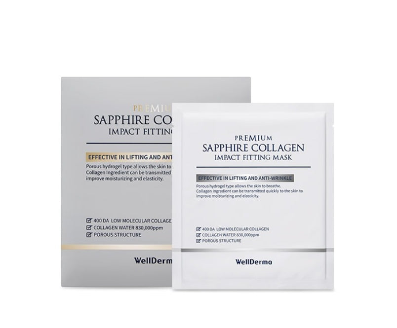 Wellderma Premium Sapphire Collagen Impact Fitting Mask Elasticity