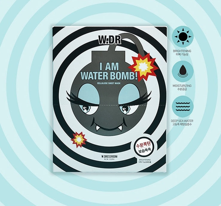 W.DRESSROOM I AM WATER BOMB CELLULOSE SHEET MASK 10EA Korean Skincare