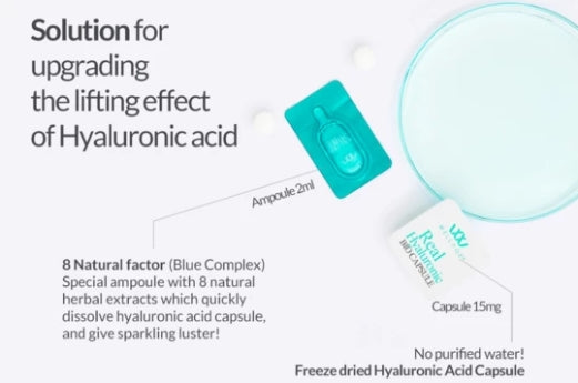 WELLAGE Real Hyaluronic Bio Capsule  Blue Solution (1 Day Kit) Cosmetics