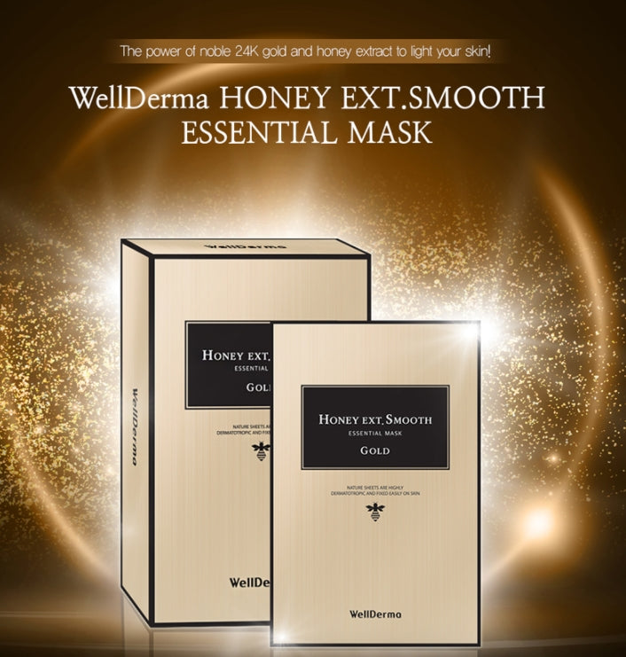 WellDerma Honey EXT. Smooth Gold Essential Mask 10ea Womens Cosmetics