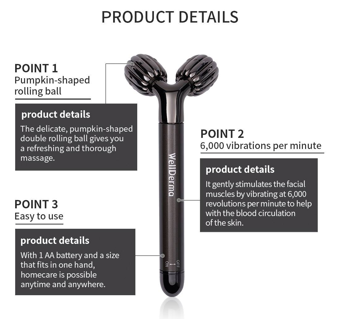 WELLDERMA Face Lifting Vibration Roller Best sellers new Skin care