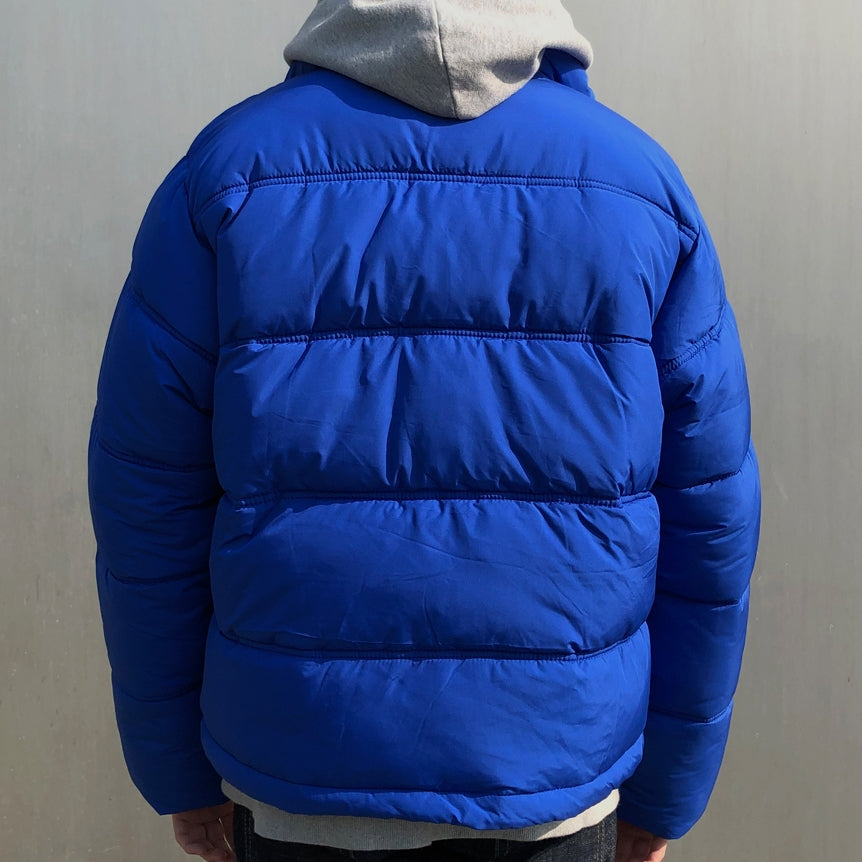 Blue Mens Short Puffers Winter Outerwear Outfits Kpop Style Coats Clothing