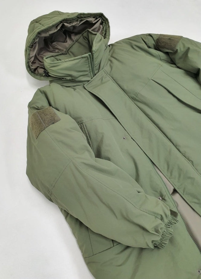 Khaki Green Mens Long Puffers Parkas Winter Outerwear Outfits Coats