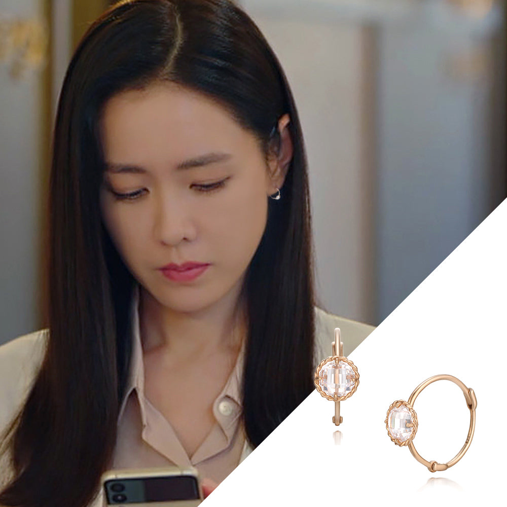 Son Ye jin 14K Gold Earrings Korean Drama Actress Jewelry Womens Accessories Luxury Fashion Dating Elegant Wedding Dinner Party Gifts