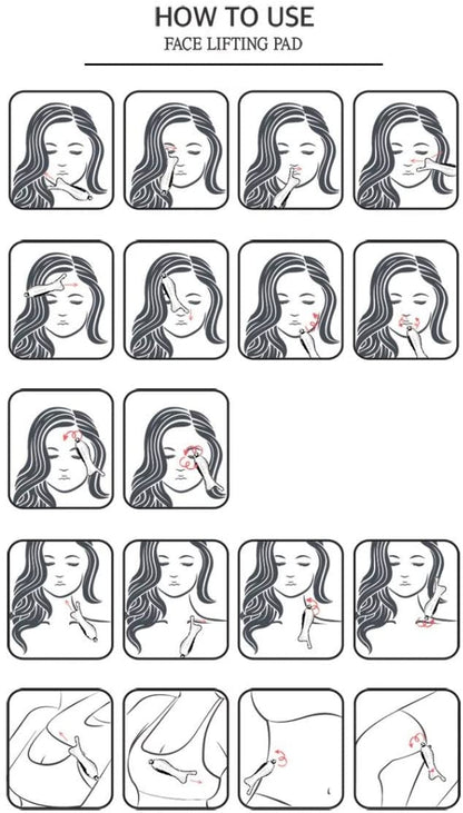 WellDerma Platinum Coated Face Lifting Pads Face Facial Skin Massagers