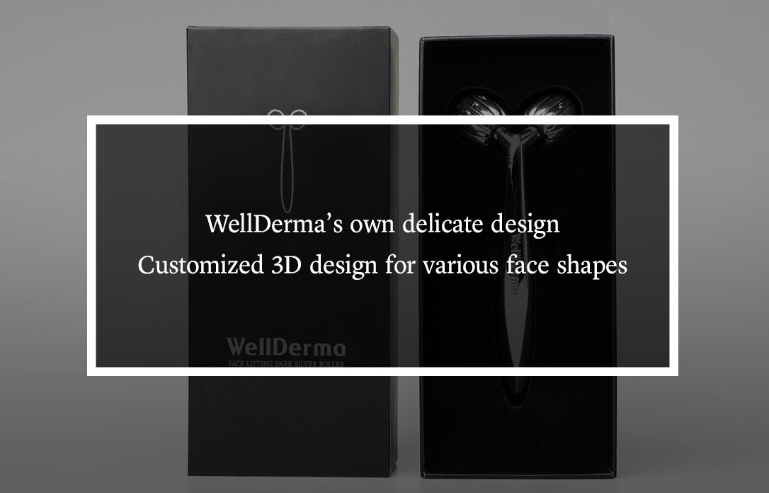 WELLDERMA Face Lifting Dark Silver Roller Platinum Tools V-Line Facial