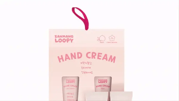 2 SET Zanmang Loopy Character Hand Creams Cute Small Gifts 30ml 2 pieces Peach Cherry Blossom Scent