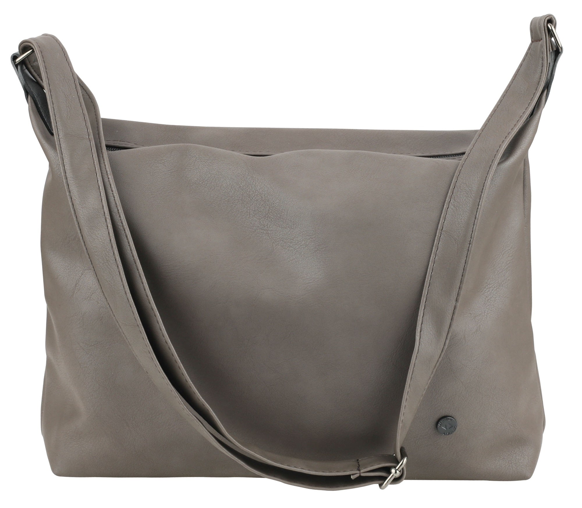 Beige Faux Leather Crossbody Messenger Bags