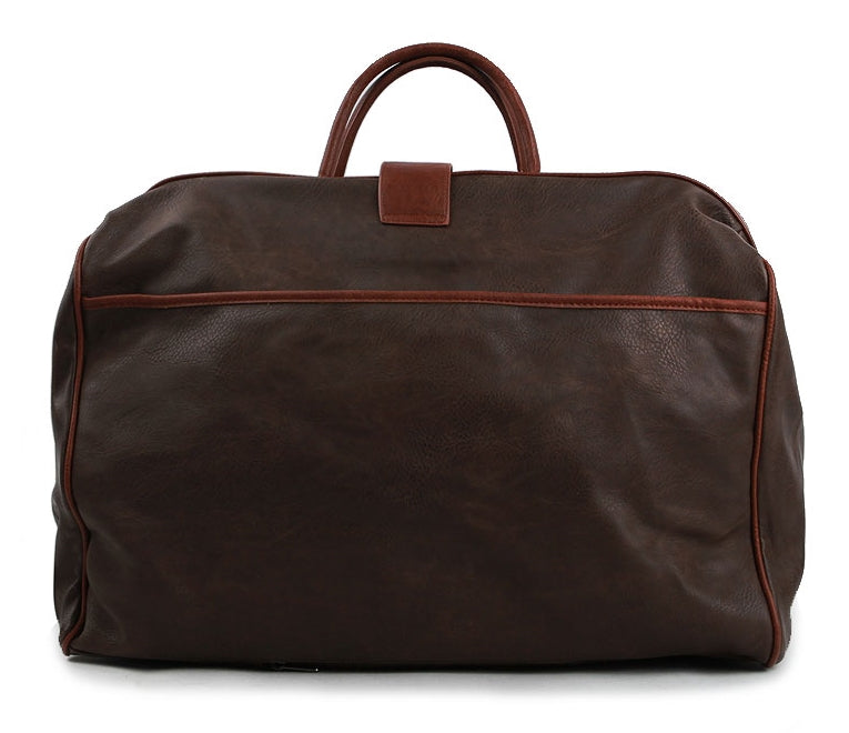 Brown Large Travel Vintage Faux Leather Duffle Gym Bags