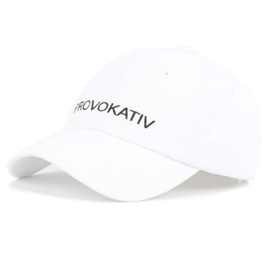 White PROVOKATIV Graphic Cotton Baseball Caps