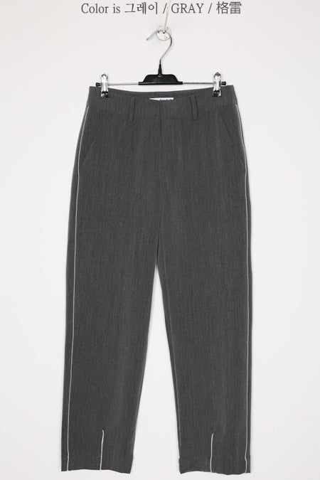 Gray Mannish Normcore Style Pants Trousers