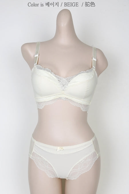 Sexy Lace No Wire Volume Up Bras Underpants Sets