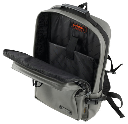 Grey Faux Leather Square Backpacks