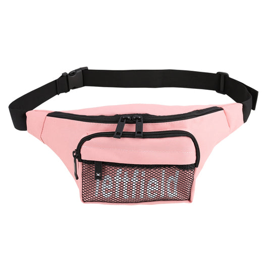 Pink Mesh Waist Fanny Packs
