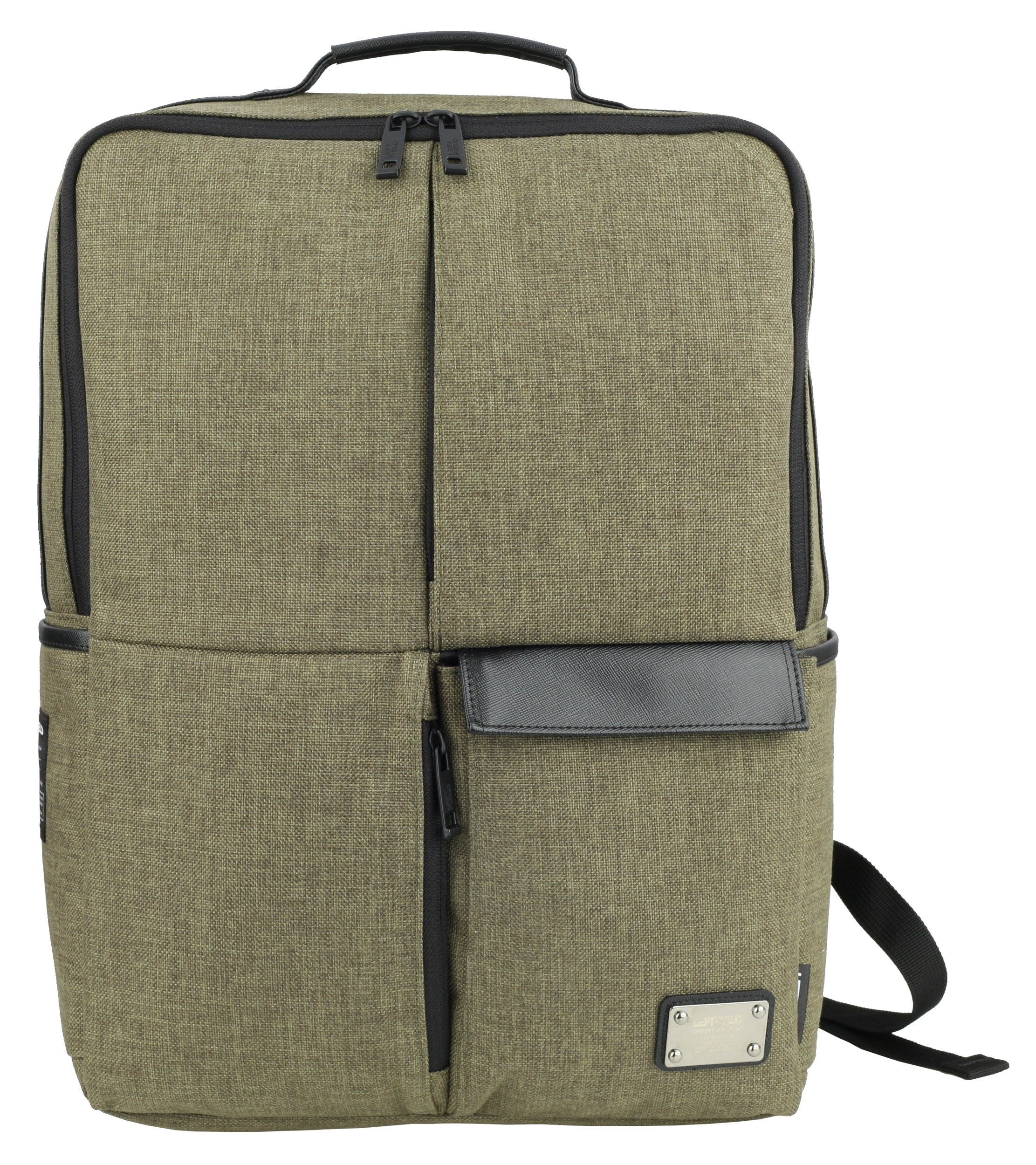 Khaki Green Canvas Casual Daypacks School Backpacks